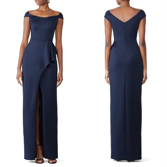 Black Halo Midnight Padma Gown Size 6 - Picture 1 of 8